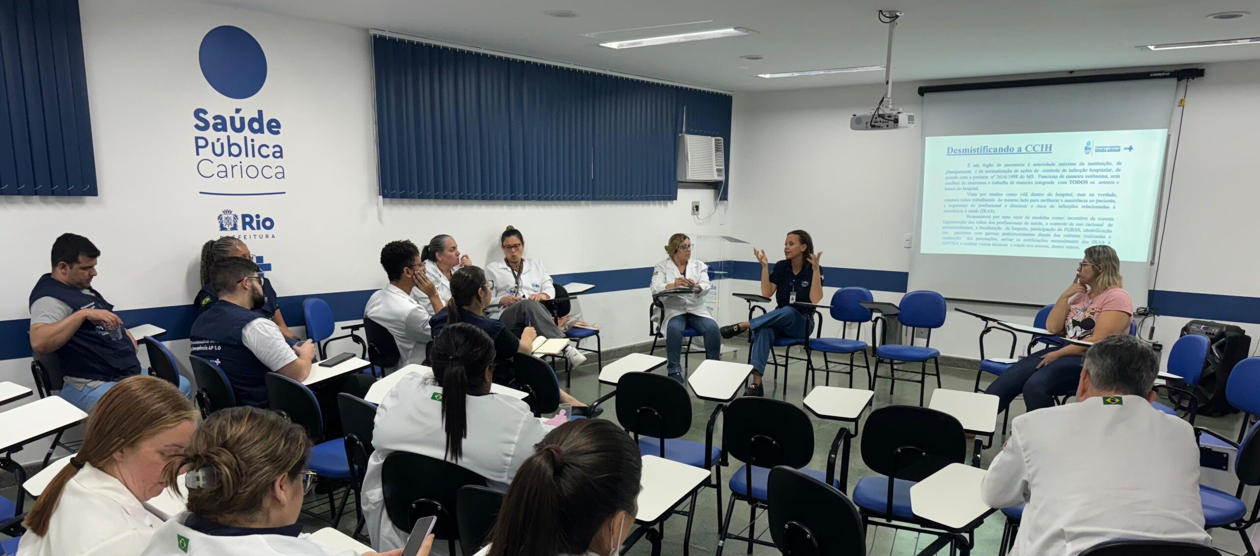 RODA DE CONVERSA DA CCIH COM A EQUIPE DE ENFERMAGEM DO HMSA