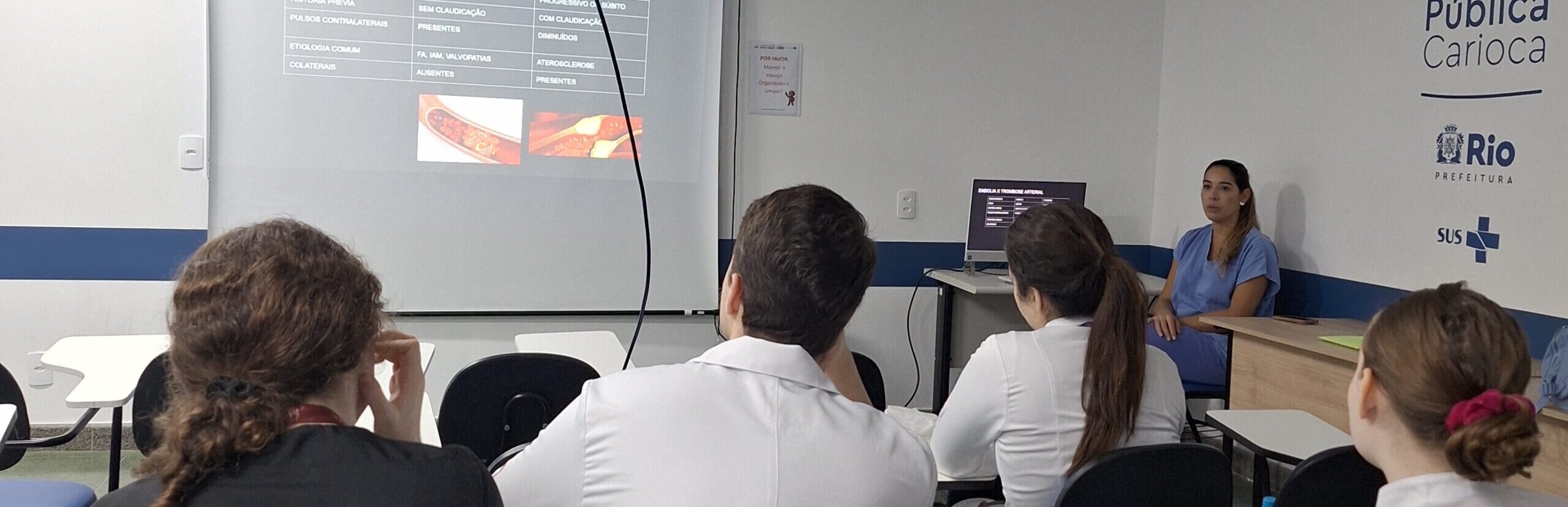 AULA DO MÓDULO CIRÚRGICO DA CIRURGIA VASCULAR